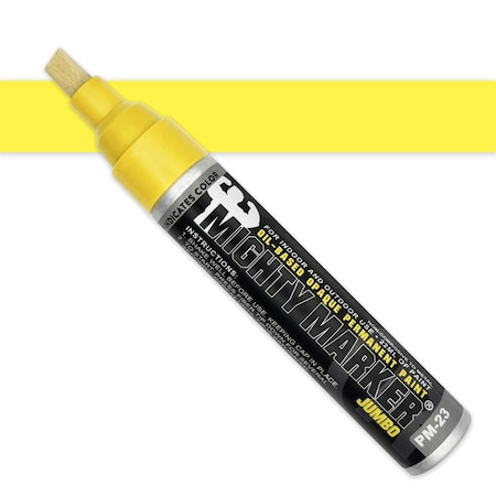Mighty Marker PM-23 Jumbo Chisel Tip, Yellow Color Family, 4PK 41423